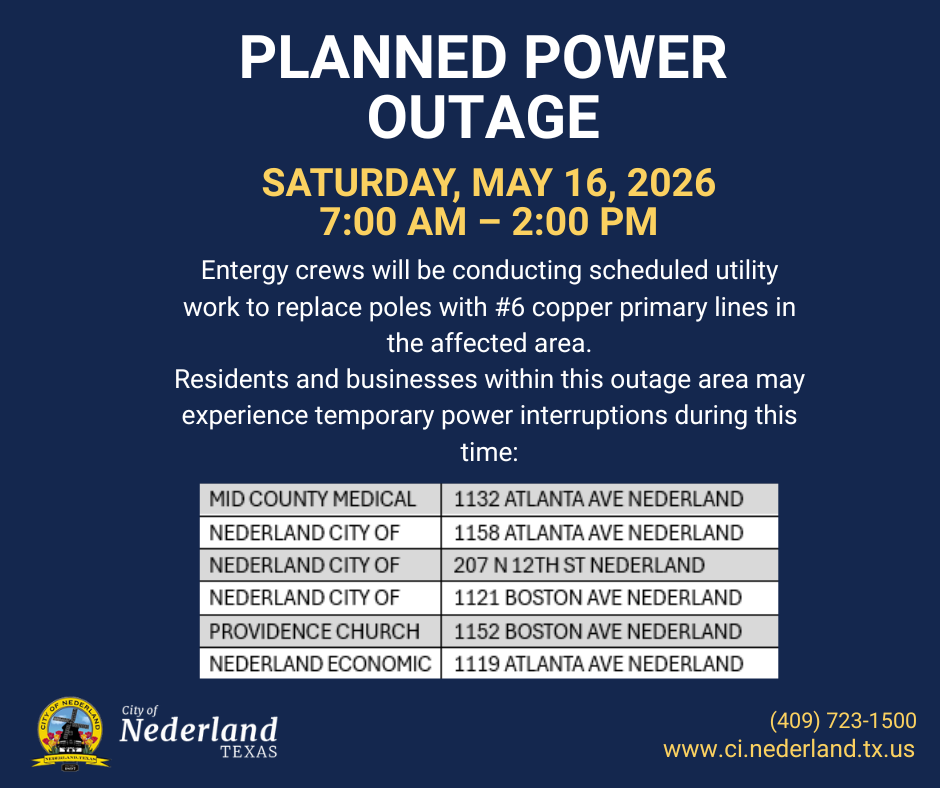 Planned outage 5-16